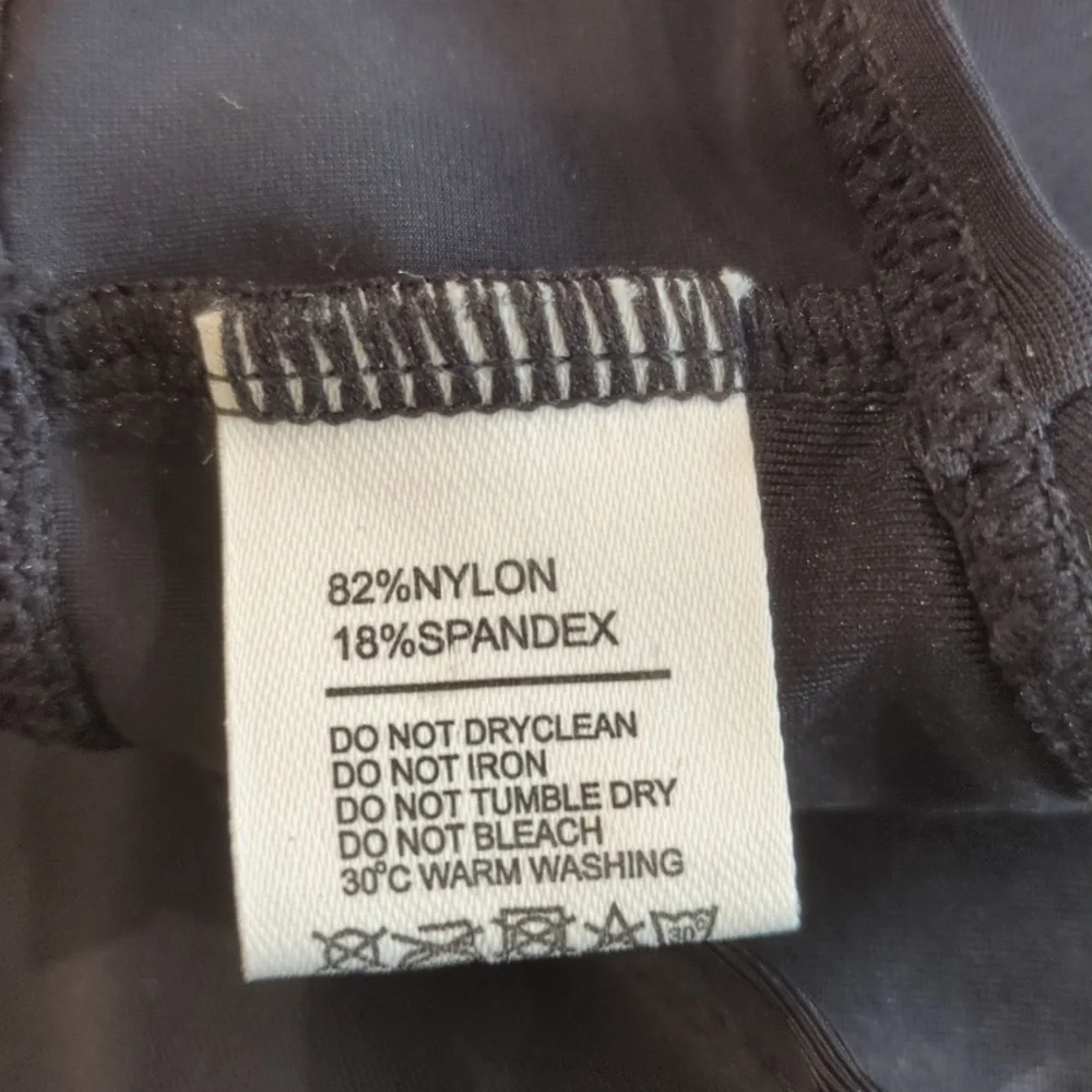 Mienqe | Black Bikini Top Girls Adjustable Straps Foam Cups | L